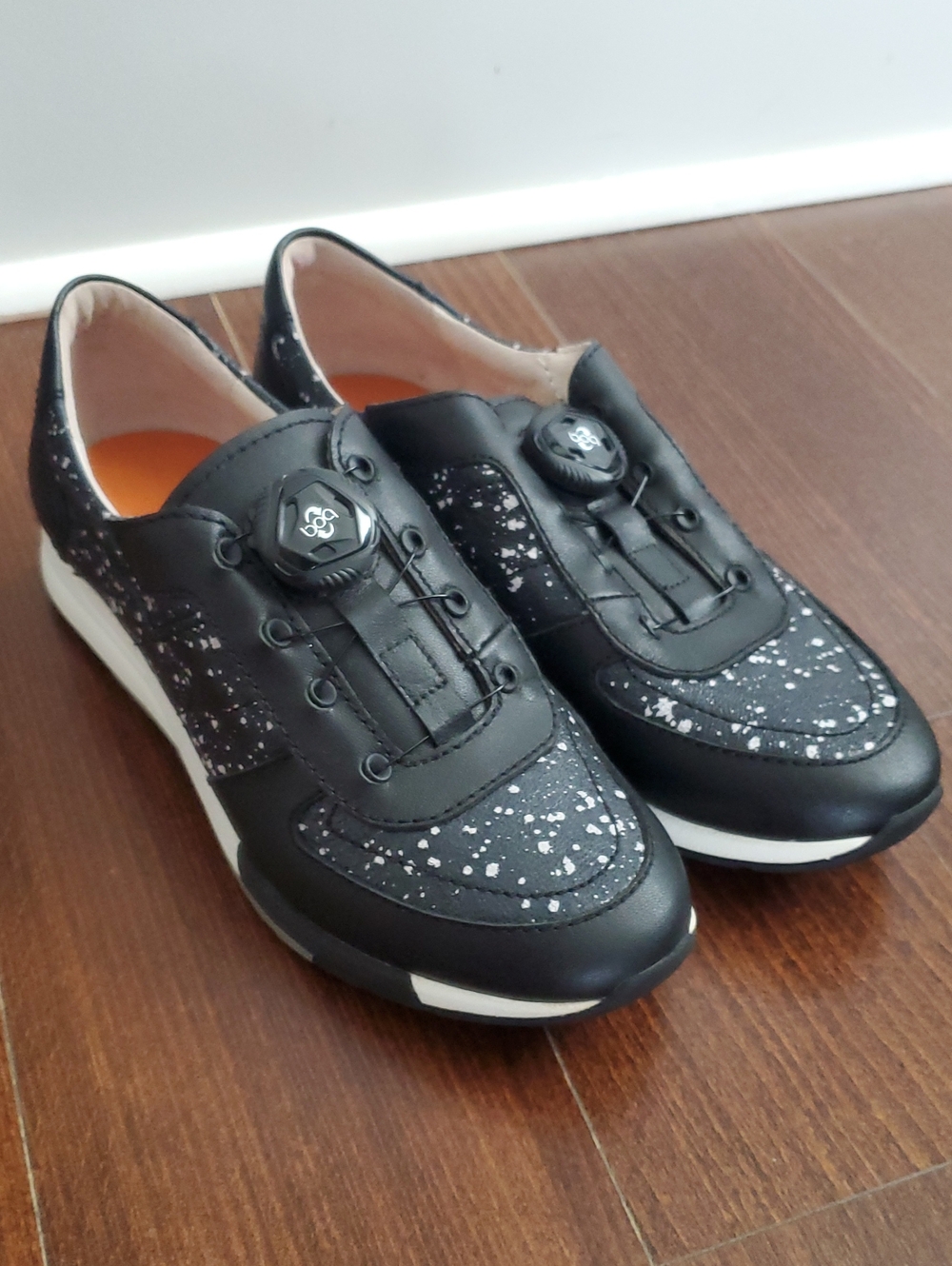 Hush Puppies Walking Shoes In Black Leather